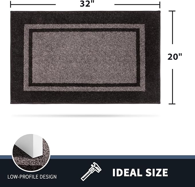 PURRUGS Dirt Trapping Door Mat 20" x 32", Non-Slip Machine Washable Entryway Rug - Image 2
