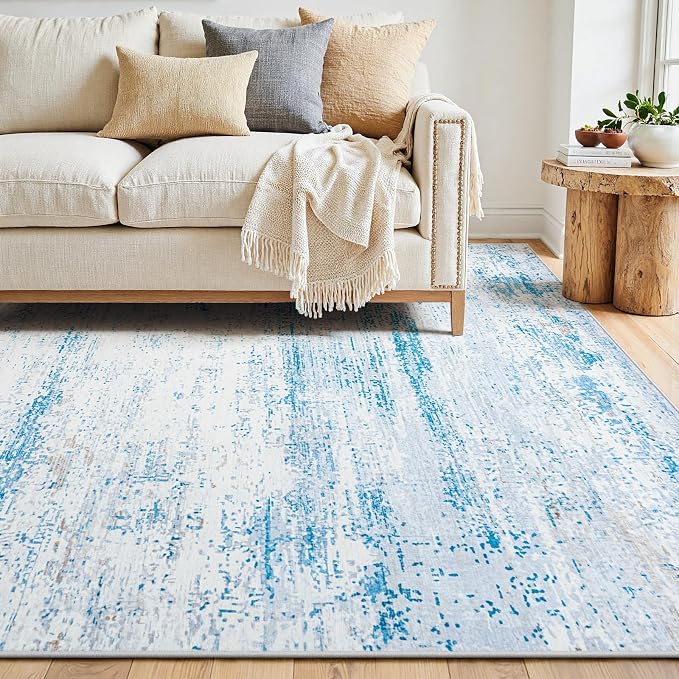 10x12 Area Rugs Washable Rug: Anti-Skid Abstract Modern Living Room Rug Soft - Image 9