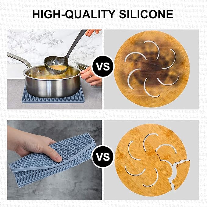 4 Pack Silicone Trivet Mat, Silicone Trivets - Image 5