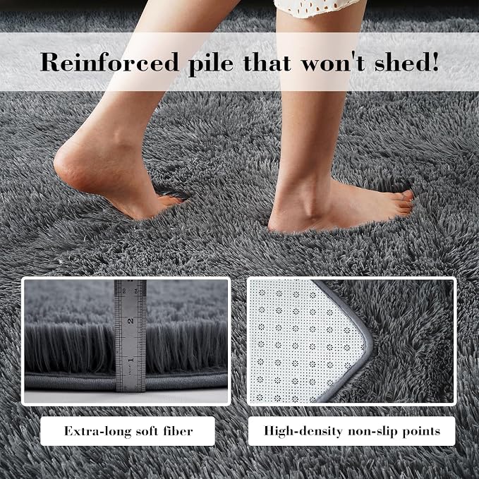 yongyangjuxin Fluffy Rug Shag Area Rug, Large Shag Area Rugs - Image 5