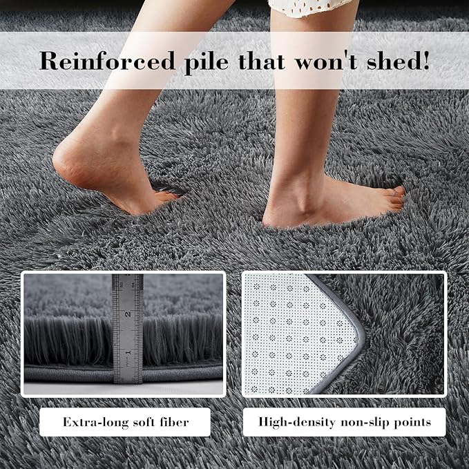 yongyangjuxin Soft Runner Rugs for Bedroom, Bedside Rug for Living Room Bedroom - Image 5