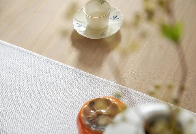 White Table Runners 108 Inches Long, Burlap Linen Style Rustic Farmhouse Table - Image 5