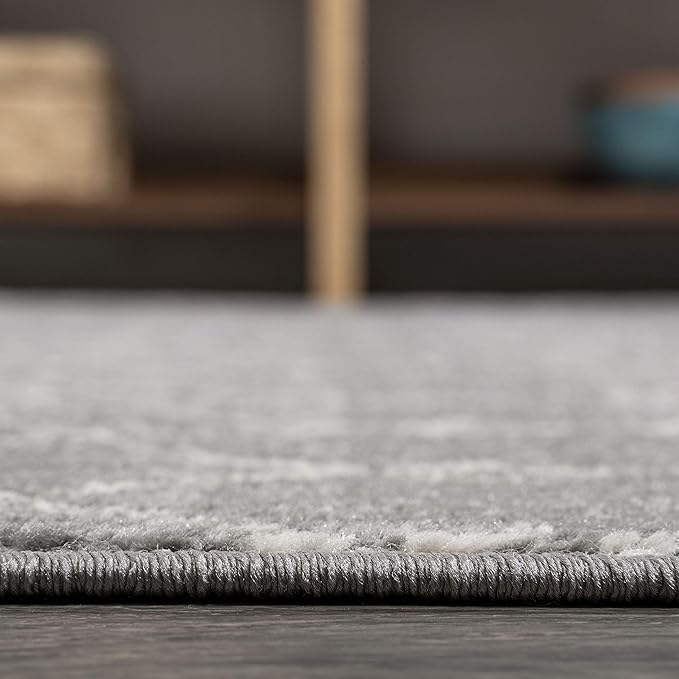 JONATHAN Y Boho Vintage Diamond Gray/Ivory Round Area Rug 4 ft, Moroccan Hype - Image 6
