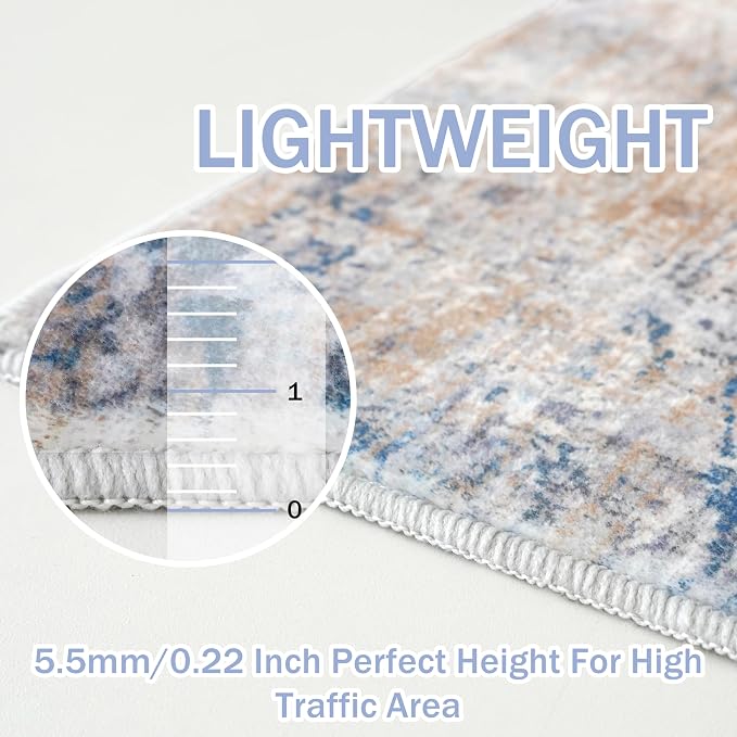IOHOUZE Abstract Runner Rug 3x20 Ft Extra Long Washable Runners - Image 6