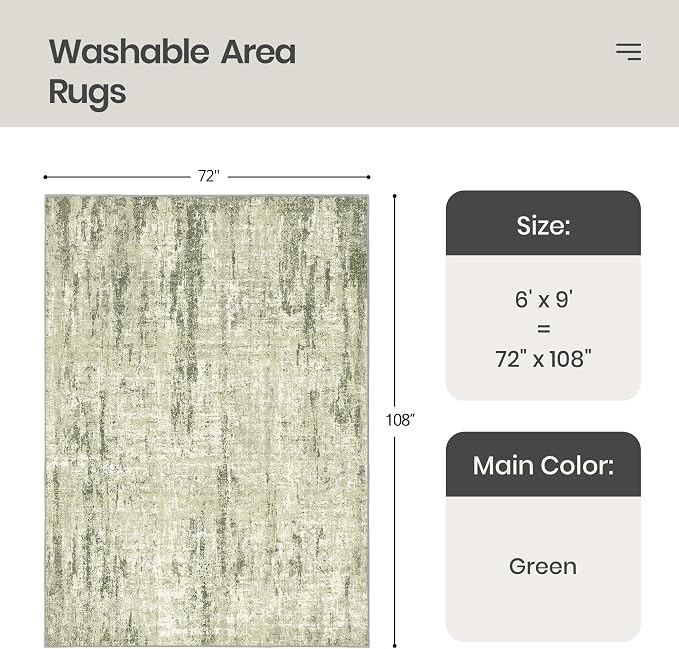 Valenrug Washable Rug 6x9 - Image 2