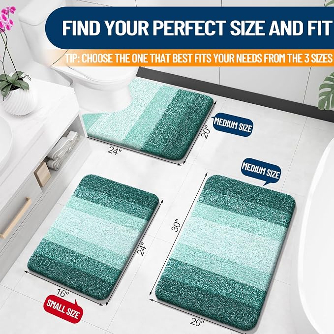 OLANLY Large Bathroom Rugs Mat 50x30, Extra Soft Absorbent Microfiber Bath Rugs - Image 2
