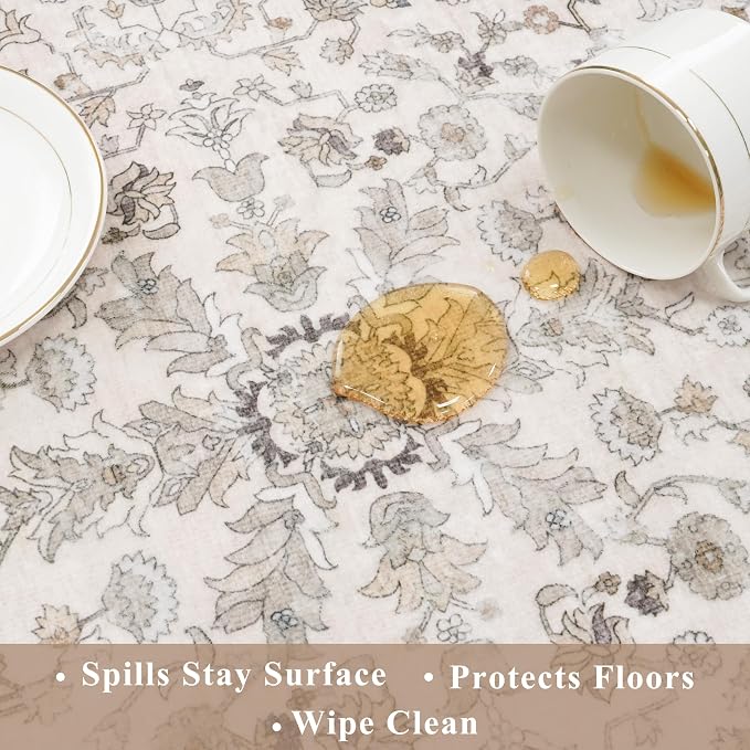 Kitchen Rugs Non-Slip Washable 2 Piece, Modern Boho Low Pile Stain-Resistant - Image 6