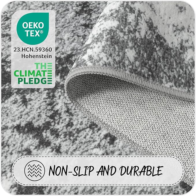 Entryway Rug 2x3 Grey Door Mat Indoor Entrance 24x36, Washable Small Throw Rugs - Image 6