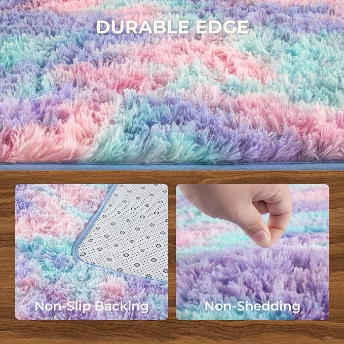 Litanika 4x6 Fluffy Shag Faux Fur Area Rug - Image 6