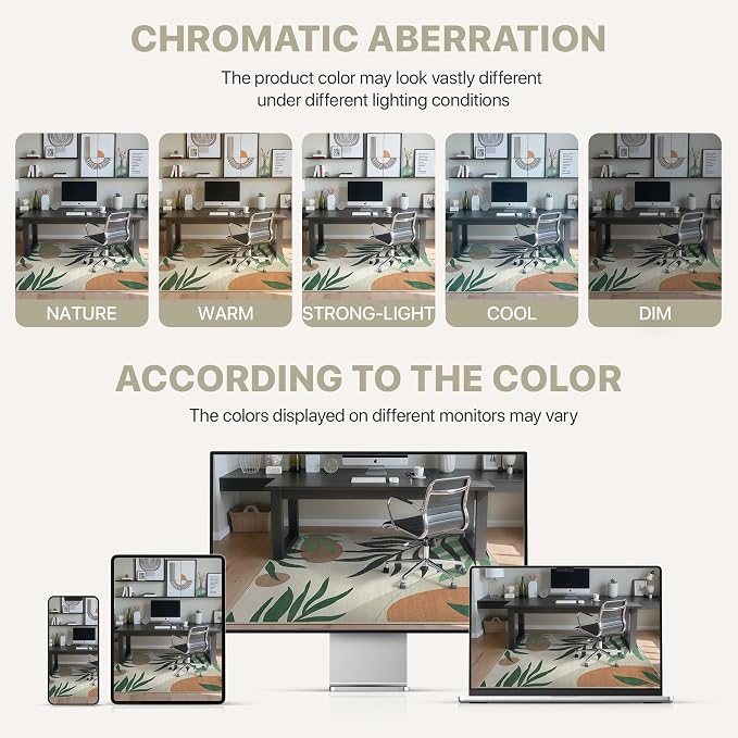 36"x48" Office Chair Mat for Hardwood Tile Floor, Under Desk Carpet Protector - Image 6