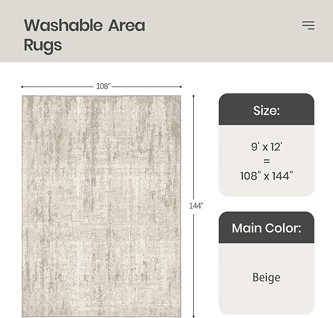 Valenrug Washable Rug 9x12 - Image 2