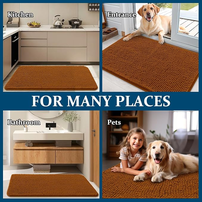 OLANLY Dog Door Mat for Muddy Paws 32x20, Absorbs Moisture and Dirt, Absorbent - Image 8