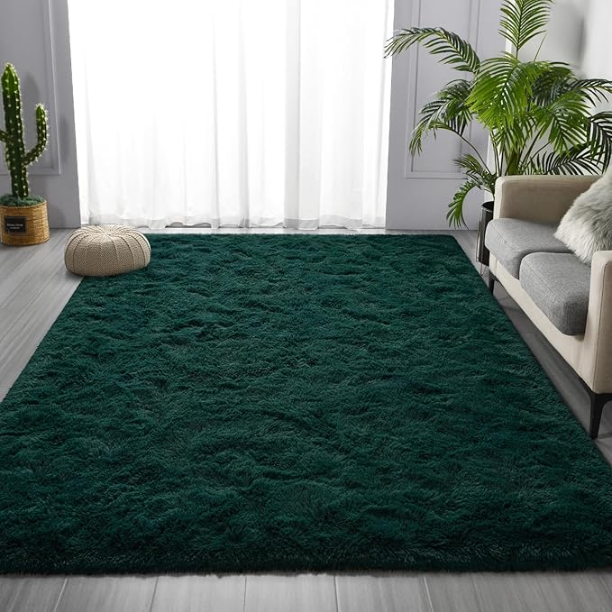 Deerhoo Large Shag Area Rugs 8 x 10, Plush Fuzzy Rugs - Image 2