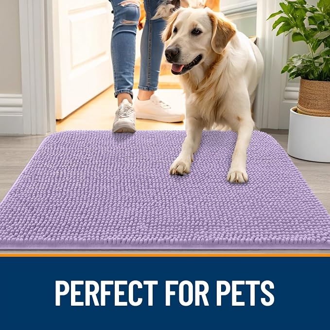 OLANLY Dog Door Mat for Muddy Paws 59x20, Absorbs Moisture and Dirt, Absorbent - Image 6