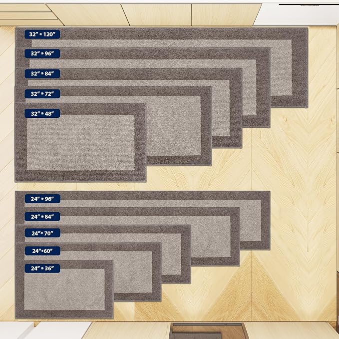 Machine Washable Runner Rug 32" x 120", Non Slip Kitchen Mat - Image 4