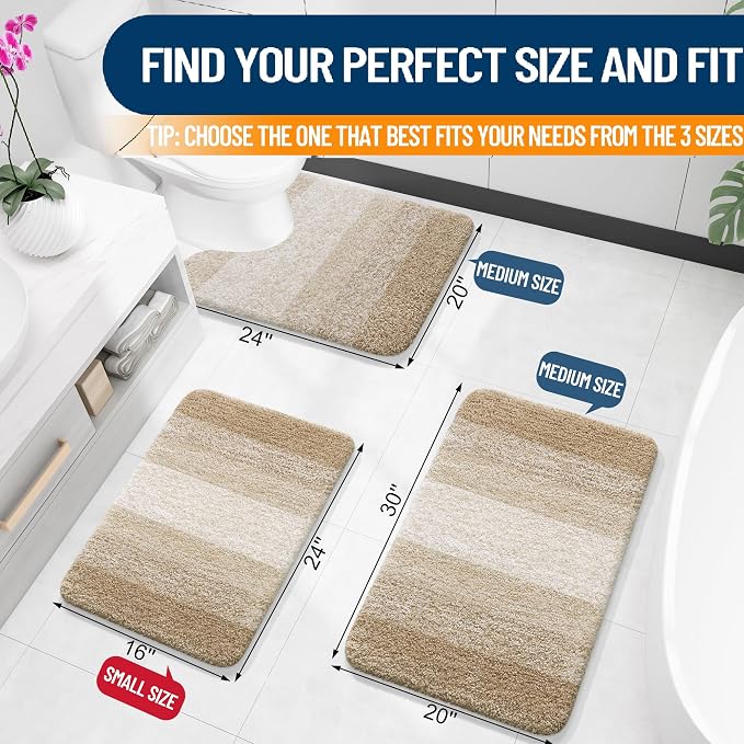 OLANLY Large Bathroom Rugs Mat 50x30, Extra Soft Absorbent Microfiber Bath Rugs - Image 2