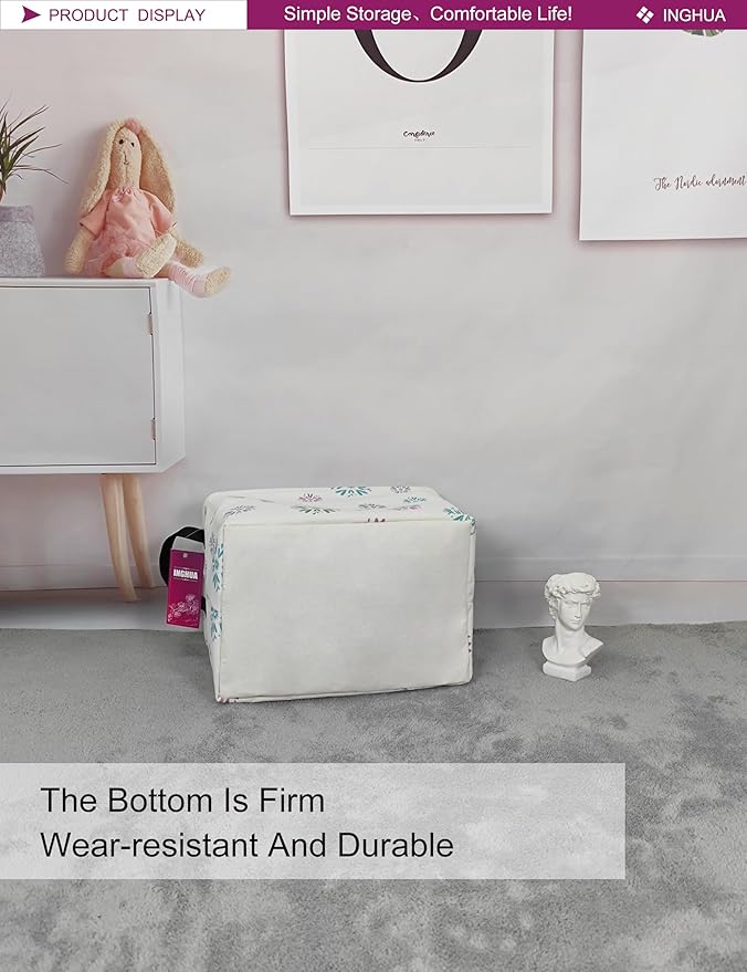 Rectangular Storage Basket Fabric Organizer Bin for Toys,Books,Clothes,Gifts,Pets-Perfect for Home,Office,Nursery,Dorm,Shelf(Rec-Colorful fireworks)