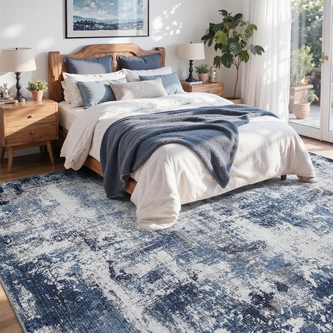 5x7 Ft Area Rugs for Living Room, Soft Non-Slip Washable Rugs Modern Abstract - Image 4