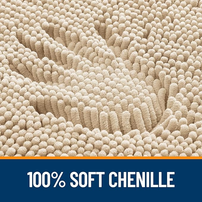 OLANLY Large Bathroom Rugs 45x27, Extra Soft Absorbent Chenille Bath Rugs - Image 3