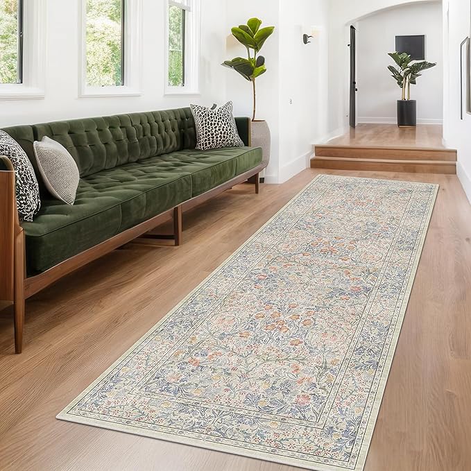 Hazo Haus Floral 3x8 Wide Hallway Runner by HazoHaus
