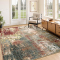 RELEANY Washable Area Rugs 4'x5' Non-Slip Modern Abstract Soft by RELEANY