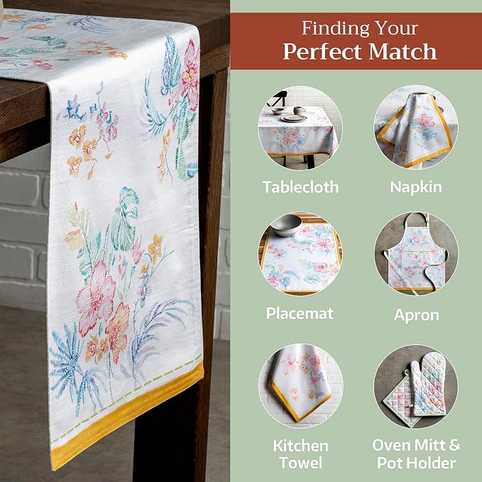Maison d' Hermine Table Runner 100% Cotton 14.50" x 72" | Table Runners 72 - Image 6