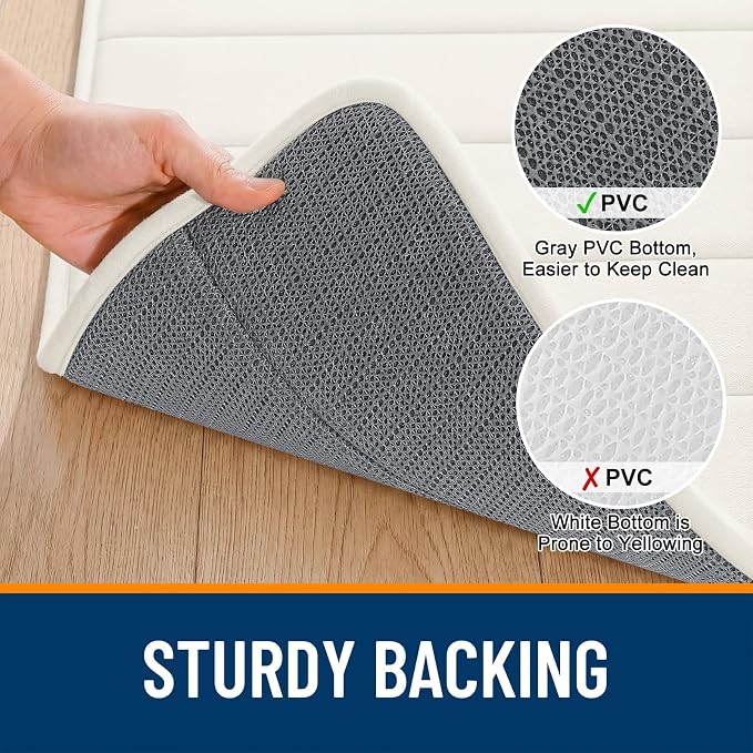OLANLY Memory Foam Bath Mat 59x35, Super Soft Absorbent Bathroom Rugs, Quick Dry - Image 7