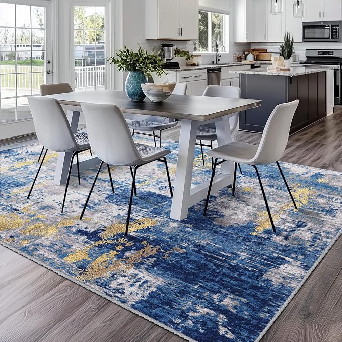 RELEANY Washable Area Rugs 10'x12' Non-Slip Modern Abstract Soft - Image 2