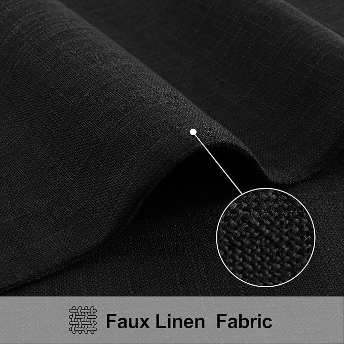 Faux Cotton Linen Placemats Set of 6, Cloth Washable Farmhouse Dining Table Mats - Image 2
