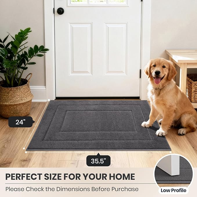 PURRUGS Dirt Trapping Door Mat 24" x 35.5", Non-Slip/Skid Machine Washable - Image 8