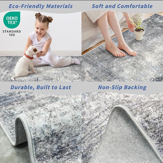 3x10 ft Long Hallway Runner Rug – Non-Slip Washable Kitchen Floor Rug - Image 5
