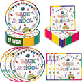 40 Pcs Back to School Paper Plates and Napkins Party Supplies Set, 9-inch by ZJJZOAA