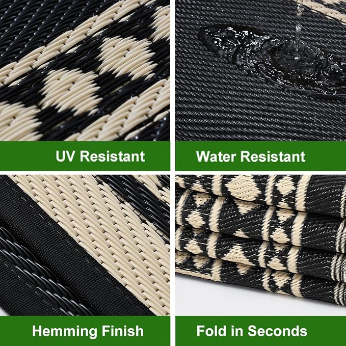 RURALITY Outdoor Rugs 6x9 Waterproof - Image 4