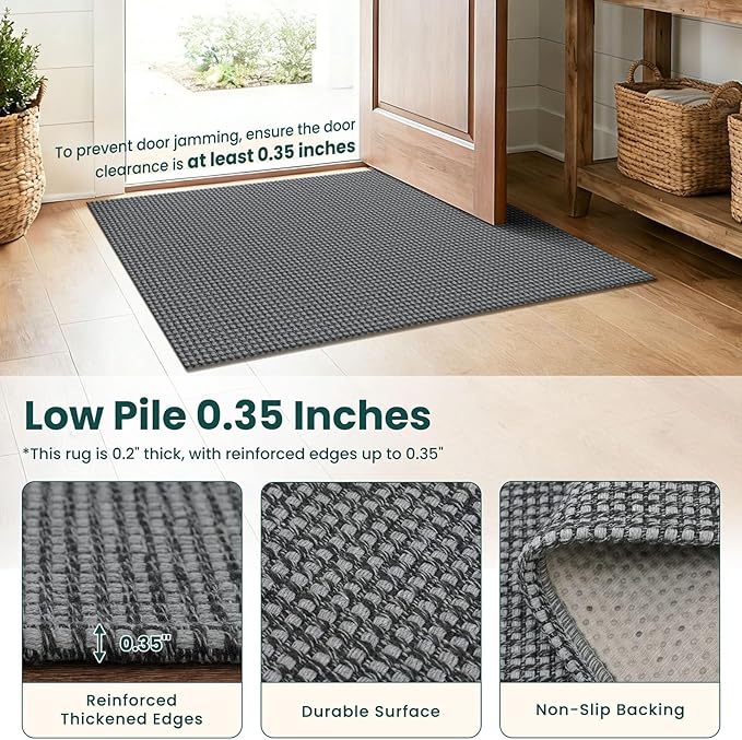 KOZYFLY 3x6 Washable Runner Rug, Non Slip Wide Runners - Image 4