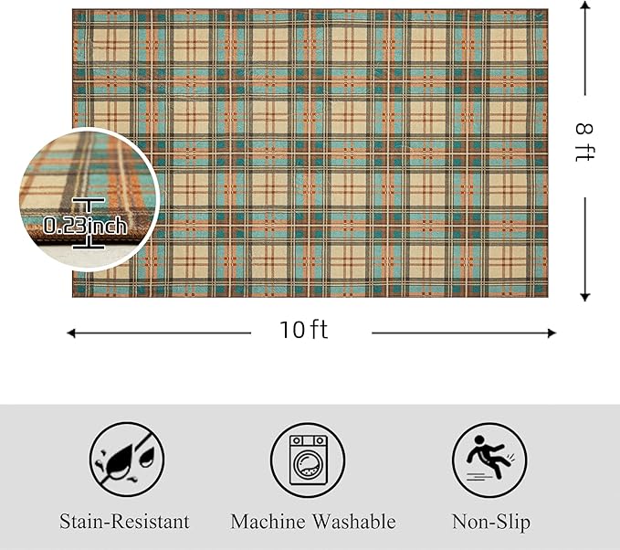 Ruaruarug Washable 8x10 Area Rug - Image 2