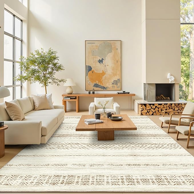 Miukiki 10x14 Area Rugs for Living Room Moroccan Washable Rugs Non Slip Indoor - Image 5