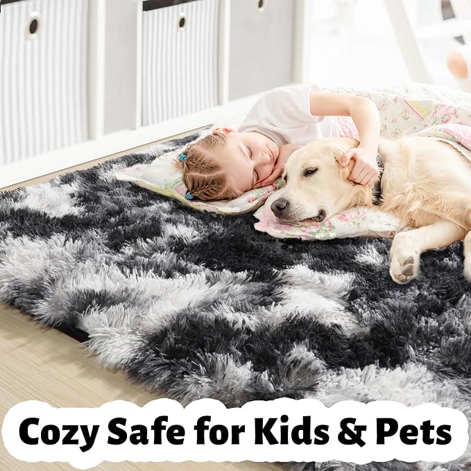 Amdrebio Black White Grey Runner Rugs 2x6 - Image 7