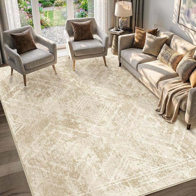 BESTSWEETIE Area Rug 9x12 Rug Machine Washable Non-Slip Low Pile Print Pattern - Image 5