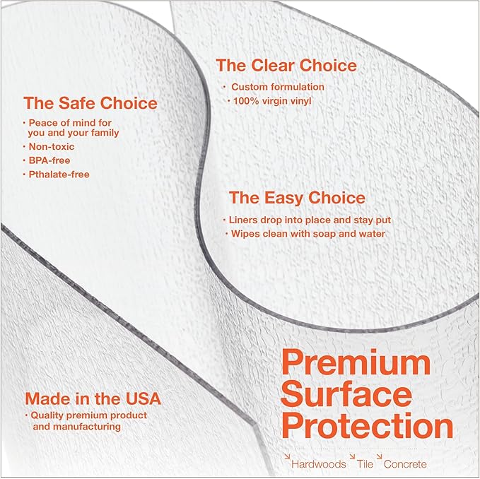 Clear Hard Floor Runner, USA Made, 24 x 60 Inch, 2mm Thick Clear Vinyl - Image 5