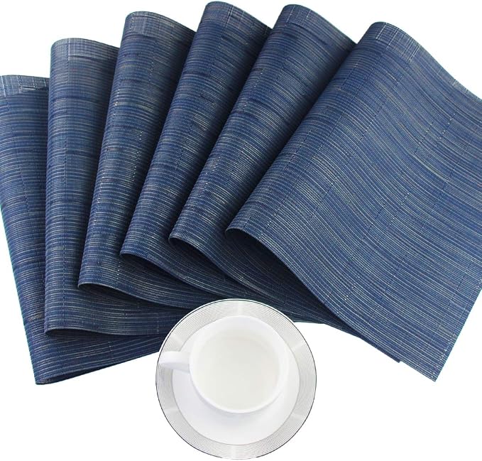 PIGCHCY Placemats Set of 8 Washable Durable Place Mats Vinyl Heat Resistant - Image 6