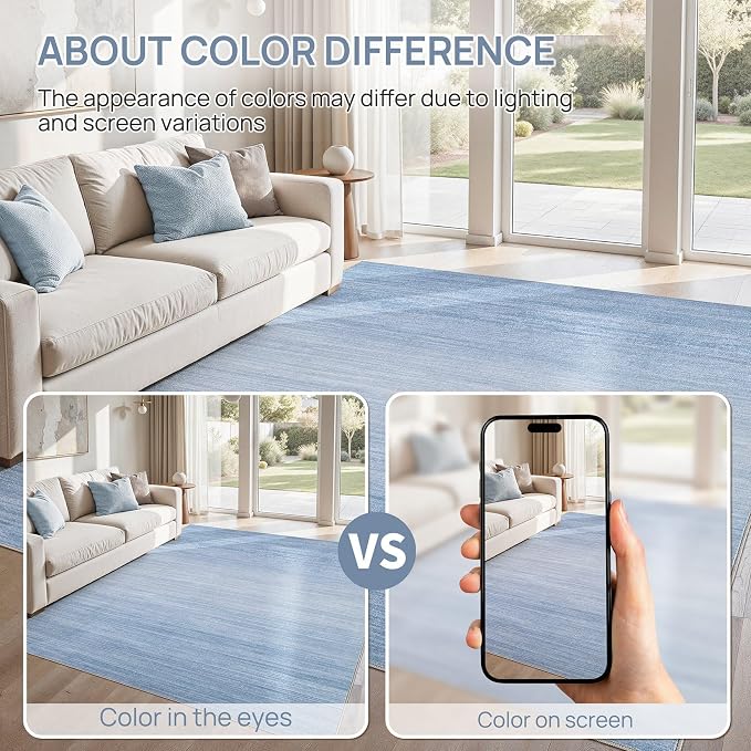 UERMEI 7x9 Washable Area Rug - Image 6