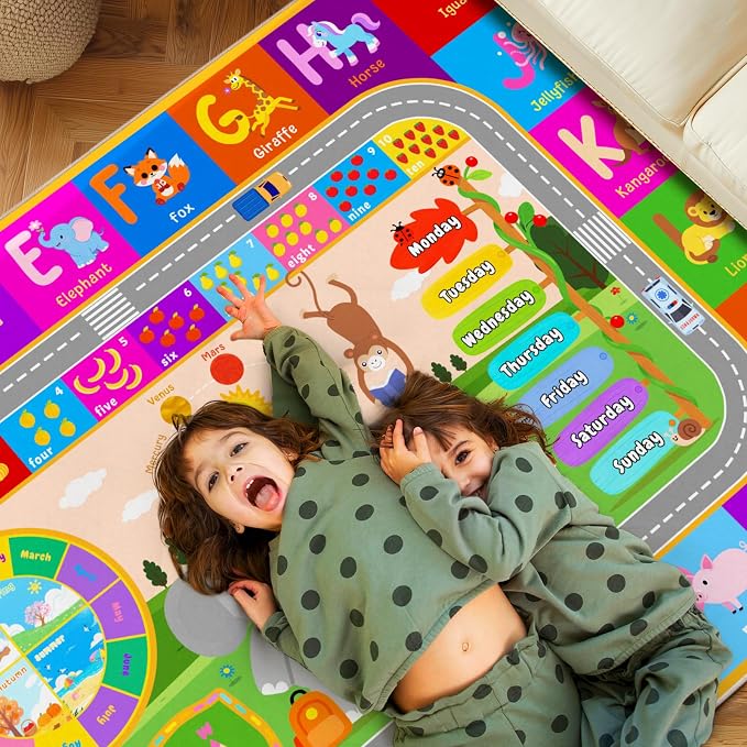 Pionblank Kids Rug for Bedroom Playroom Classroom Kindergarten, 3x4 Educational - Image 6