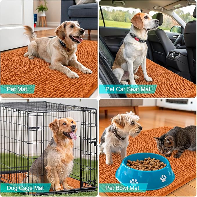 OLANLY Dog Door Mat for Muddy Paws 70x35, Absorbs Moisture and Dirt, Absorbent - Image 7