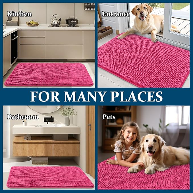OLANLY Dog Door Mat for Muddy Paws 30x17, Absorbs Moisture and Dirt, Absorbent - Image 8