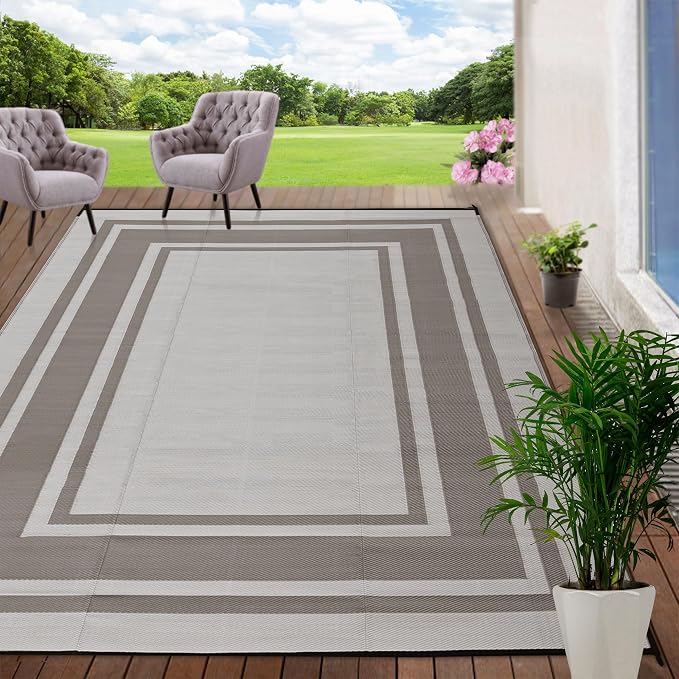 RURALITY Outdoor Rugs 8'x10' Waterproof by RURALITY