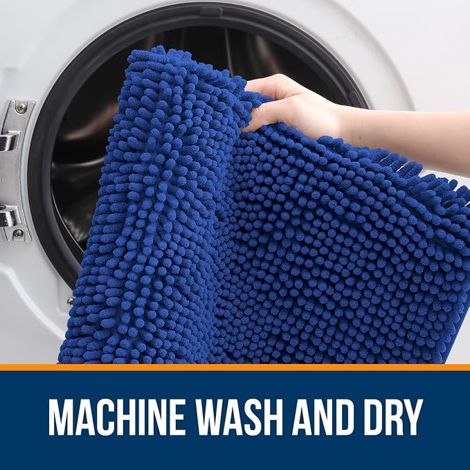 OLANLY Large Bathroom Rugs 45x27, Extra Soft Absorbent Chenille Bath Rugs - Image 5