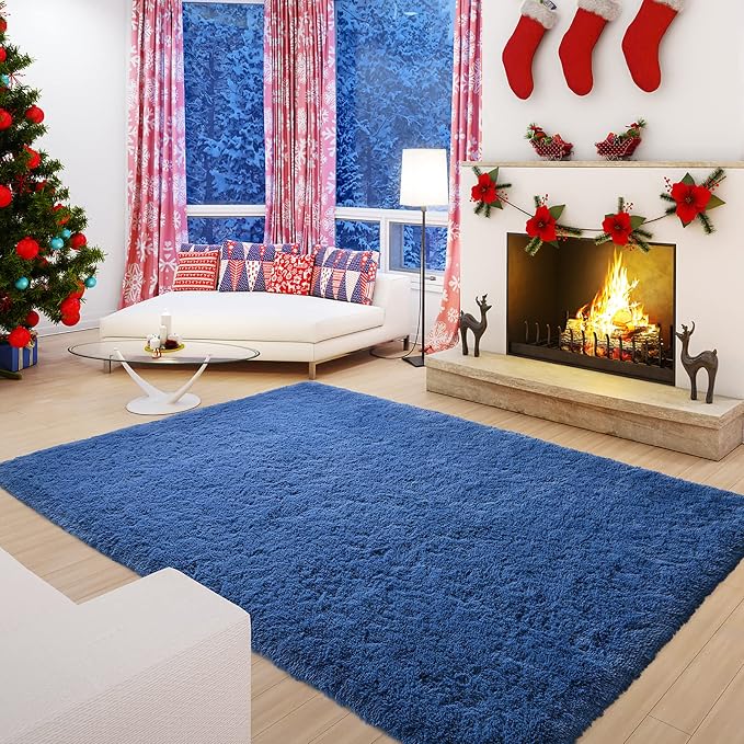 Andecor Soft Fluffy Bedroom Rugs, 6 x 9 Feet Indoor Shaggy Plush Area Rug - Image 9