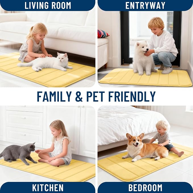 OLANLY Memory Foam Bath Mat 40x32, Super Soft Absorbent Bathroom Rugs, Quick Dry - Image 9