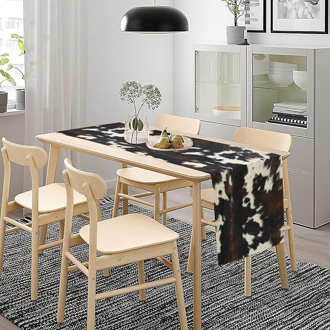 Cow Print Table Runner, 13x90 Inch - Image 3