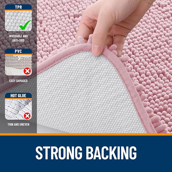 OLANLY Large Bathroom Rugs 70x46, Extra Soft Absorbent Chenille Bath Rugs - Image 6